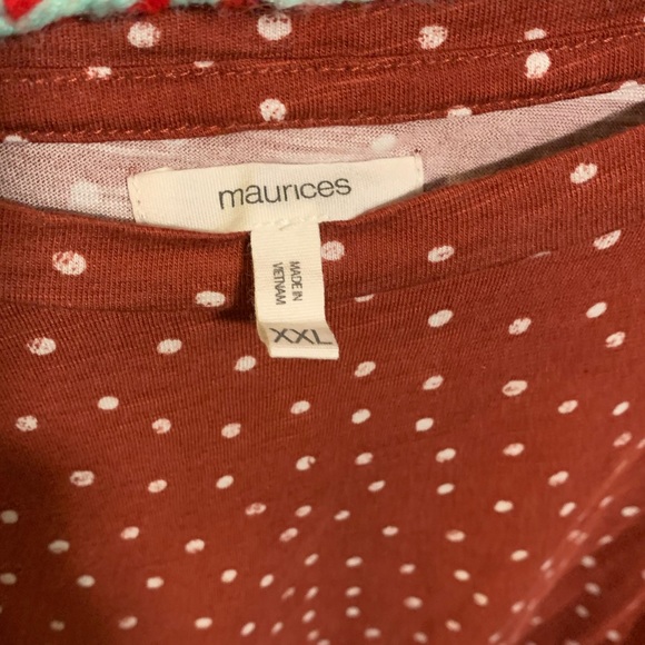 Maurice’s Woman’s XXL Cap Sleeve Polka Dot Tee - Picture 2 of 4